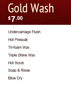Gold Wash $8.00